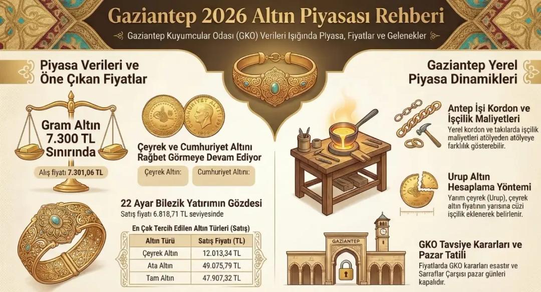 Gaziantep Güncel 2026 Altın Fiyatları