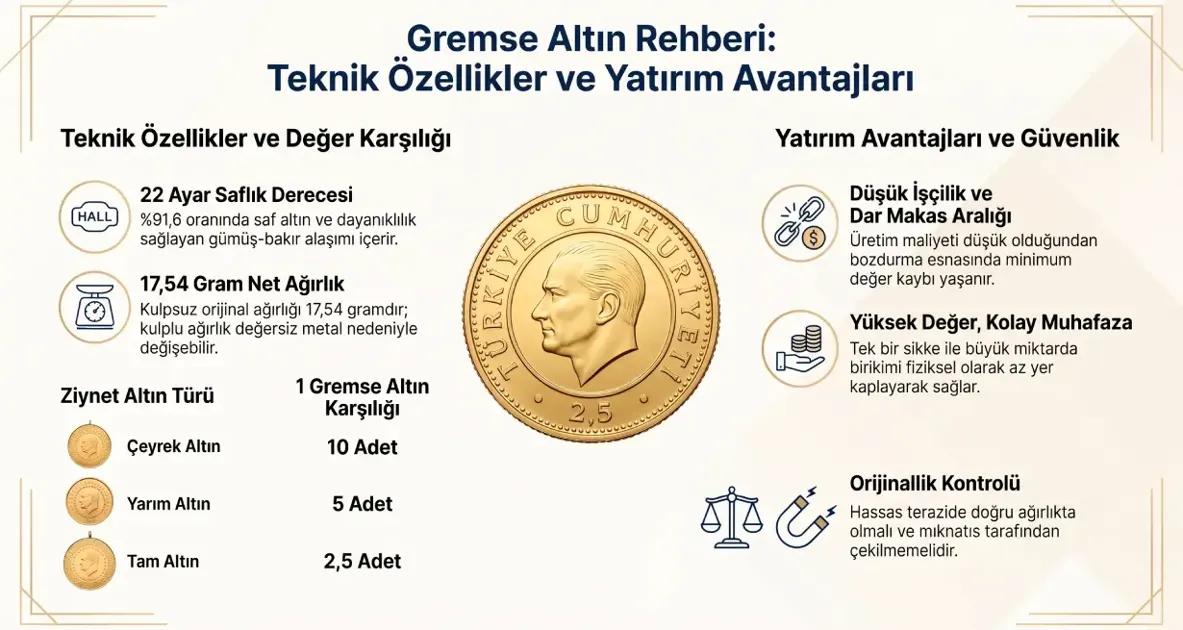 Gremse Altın Nedir? Gramı, Kaç Çeyrek Ettiği, Ayarı ve 2.5 Altın Farkı