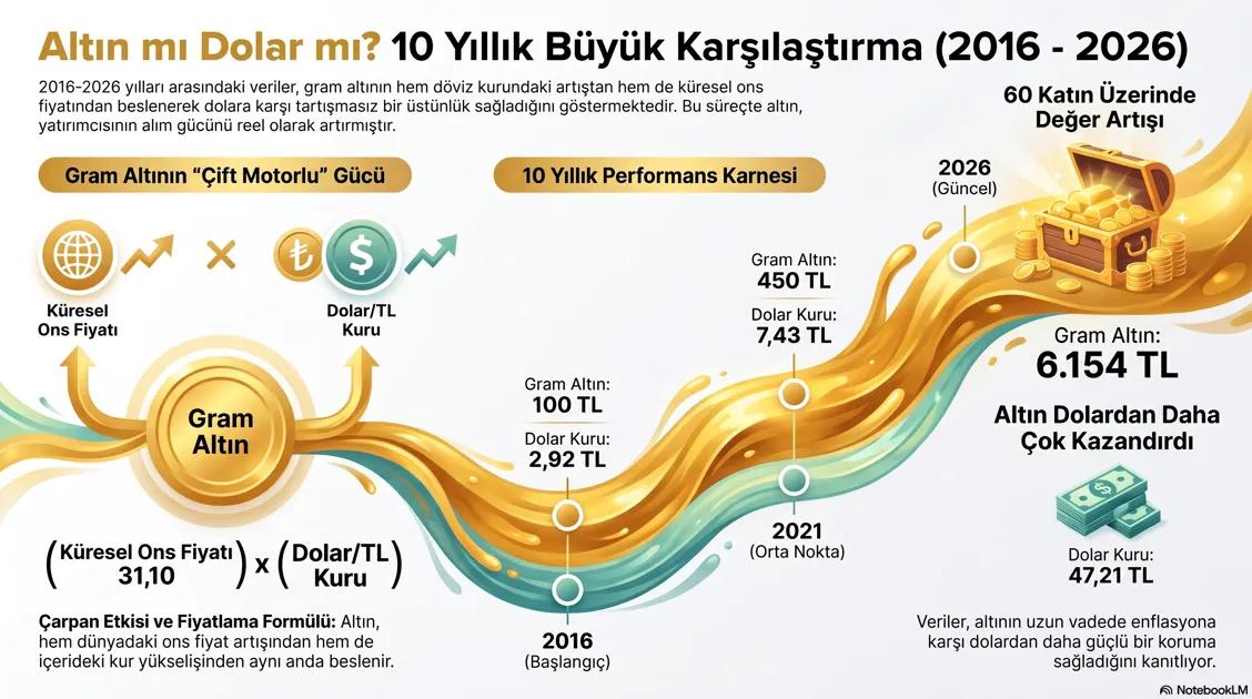 Son 10 yıllık Altın vs. Dolar Karşılaştırma Analizi