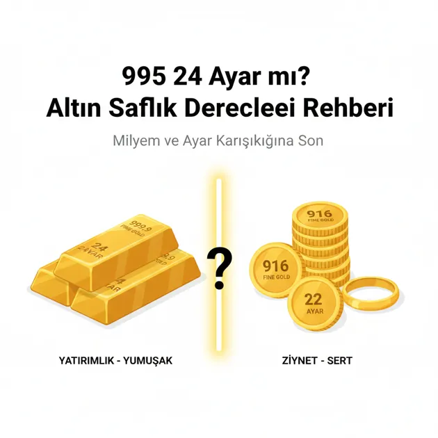 995 24 Ayar mı? Altın Saflık Dereceleri Rehberi: Milyem ve Ayar Karışıklığına Son