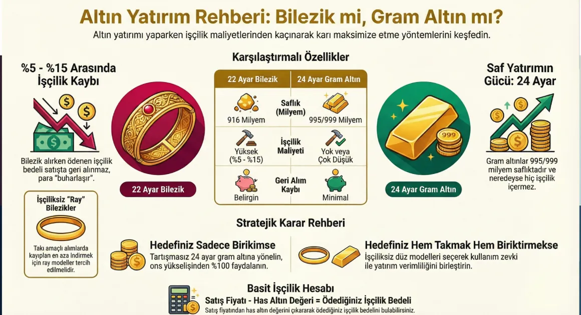 Bilezik mi Gram Altın mı? Yatırımda İşçilik Farkı ve Kar-Zarar Analizi