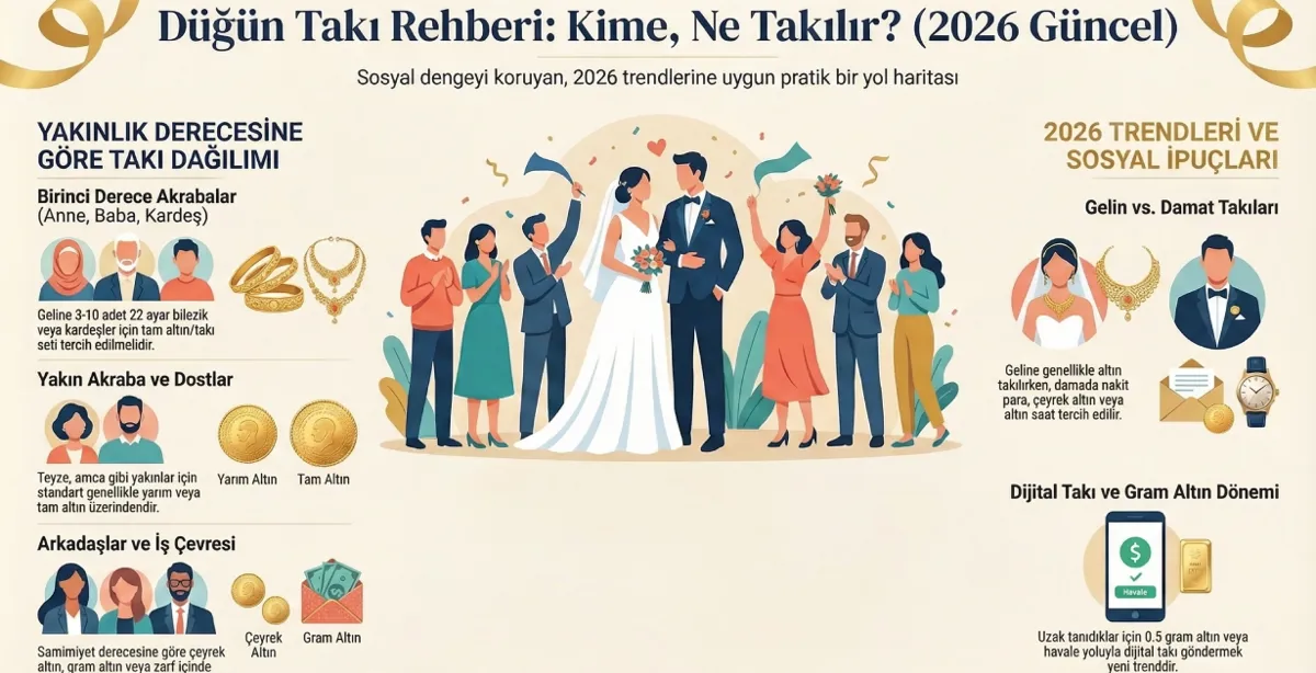 Düğünde Kime Ne Takılır? Yakınlığa Göre Altın, Takı ve Para Rehberi