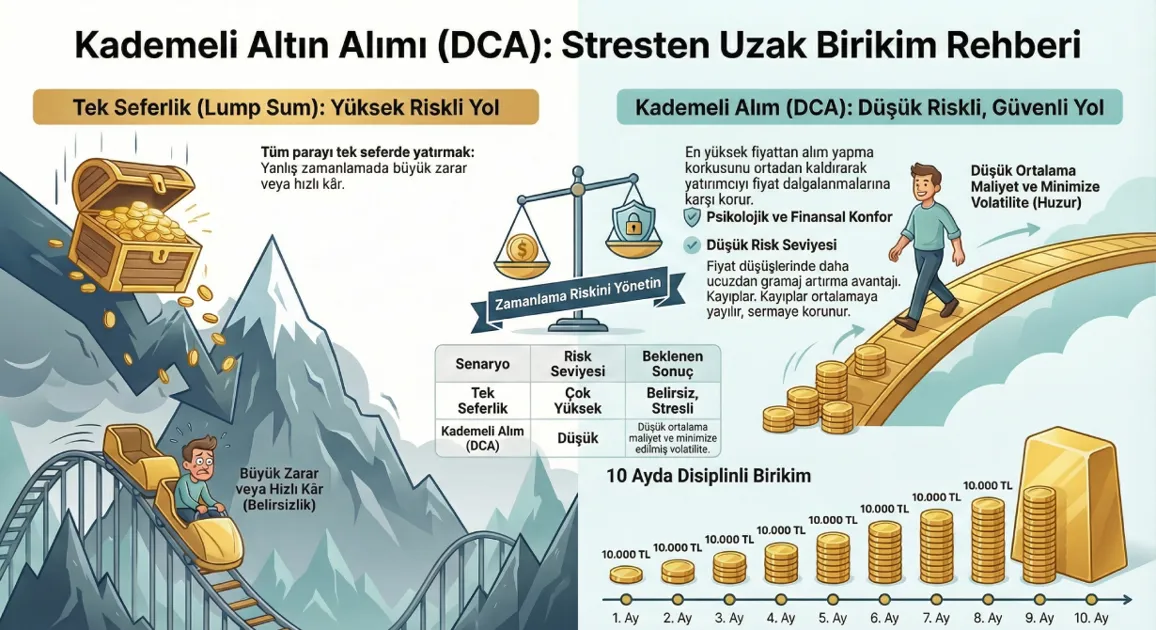 Kademeli Altın Alımı (DCA) Nedir? 2026’da Altın Biriktirmenin En Güvenli Yolu
