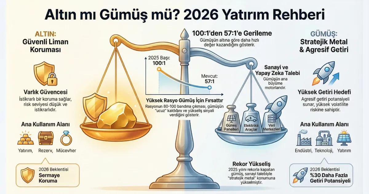 Yatırım İçin Altın mı Gümüş mü? 2026 Yılında Hangisi Daha Karlı?
