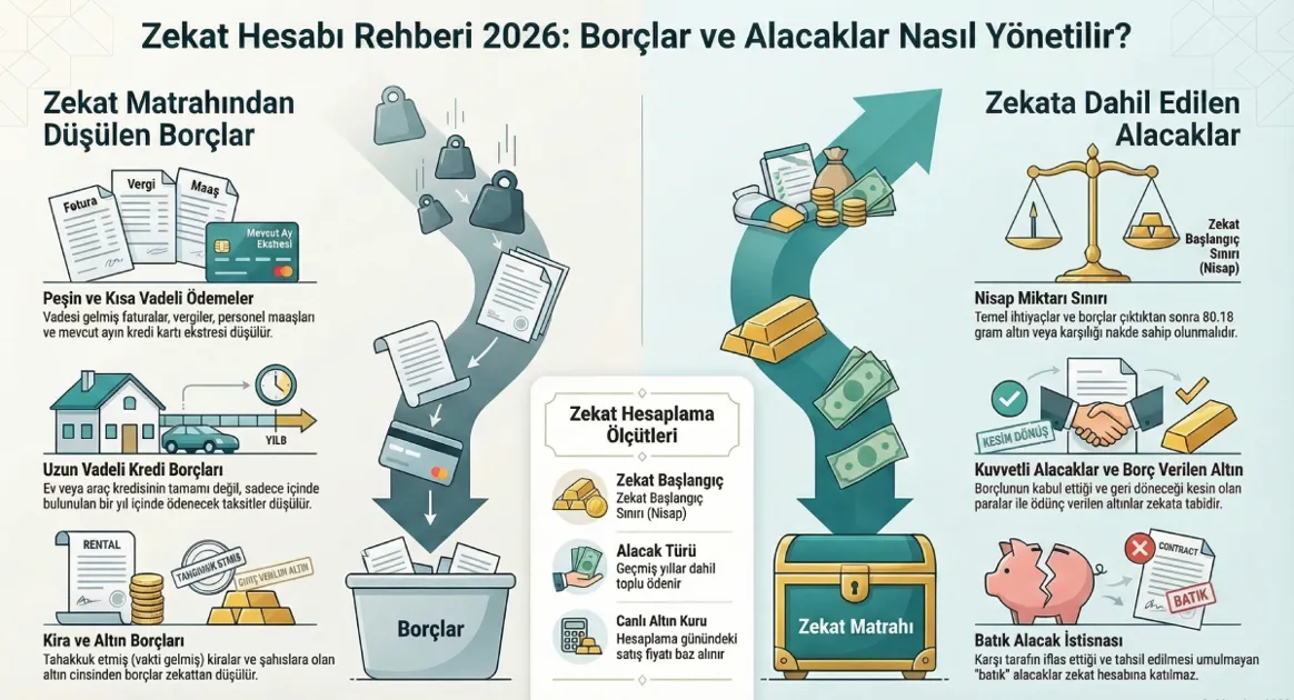 Zekat Kuralları 2026: Hangi Borçlar Zekattan Düşülür? (Detaylı Rehber)