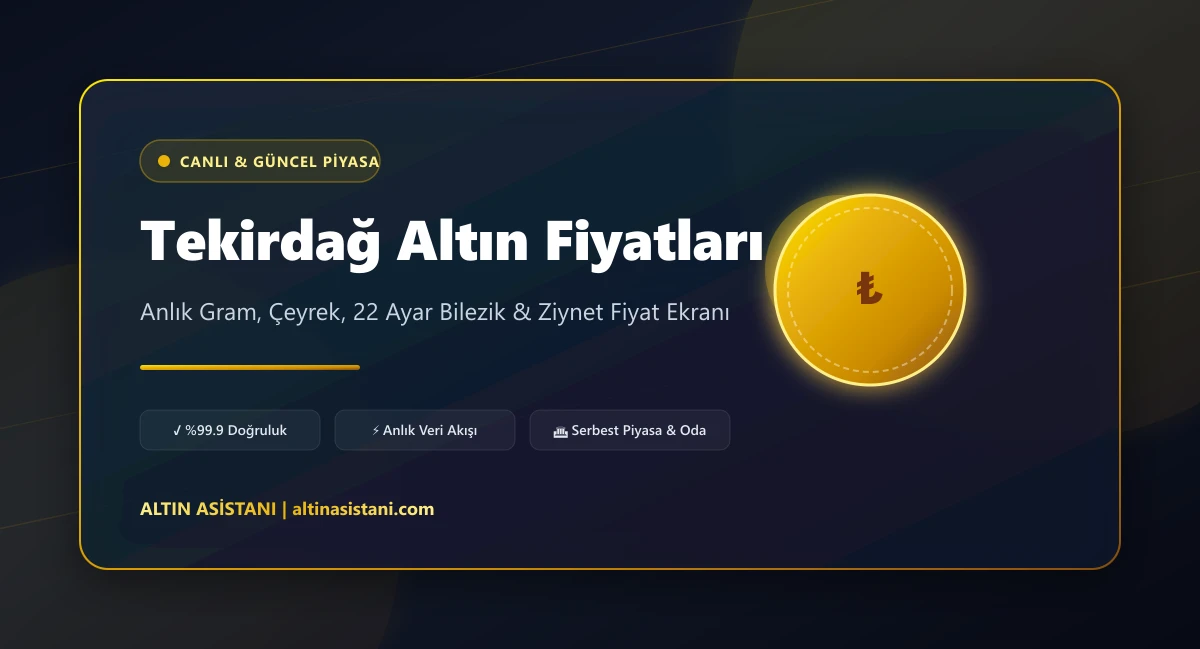 Tekirdağ Güncel 2026 Altın Fiyatları
